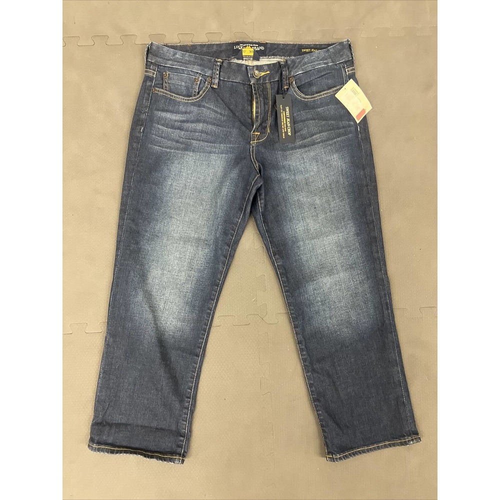 Lucky Brand "Sweet Jean Crop" NWT Size 10/30 Medium Wash Mid-Rise Cropped Jeans